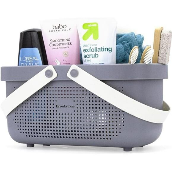 Large Plastic Shower Caddy Basket Bathroom Organizer Tote for Dorm College Trave - Picture 7 of 7